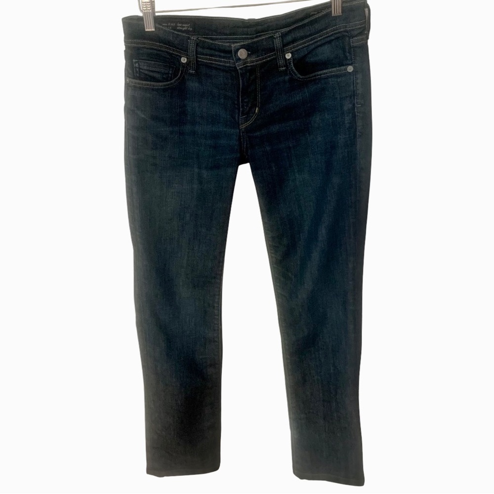 CITIZENS OF HUMANITY Ava Low Rise Straight Dark Denim Jeans With Stretch Size 28 - Picture 5 of 15